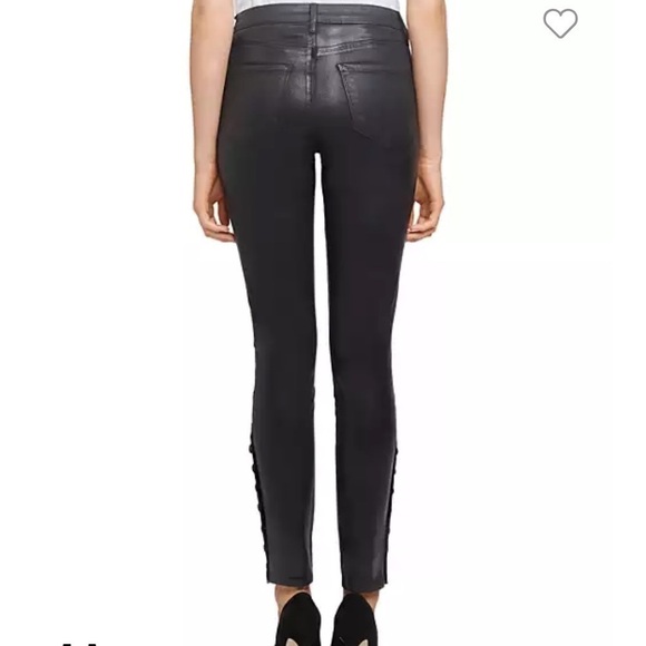 L’AGENCE Black Piper High Rise Skinny Jeans Noir Coated Size 26 - Picture 5 of 16